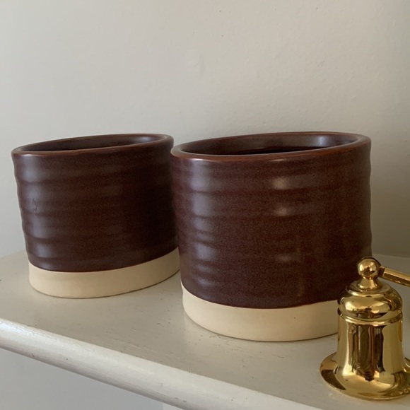 Set of two Threshold Bathroom Ceramic Canisters plum purple two tones‎ - Picture 7 of 10